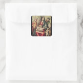 De Heilige Familie Vierkante Sticker (Tas)