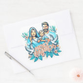 De Heilige Familie Vierkante Sticker (Envelop)