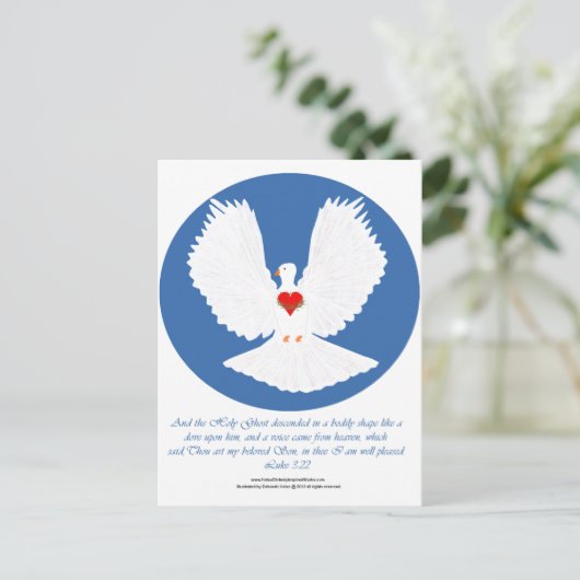 De Heilige Geest als een hond Briefkaart (Staand voorkant)