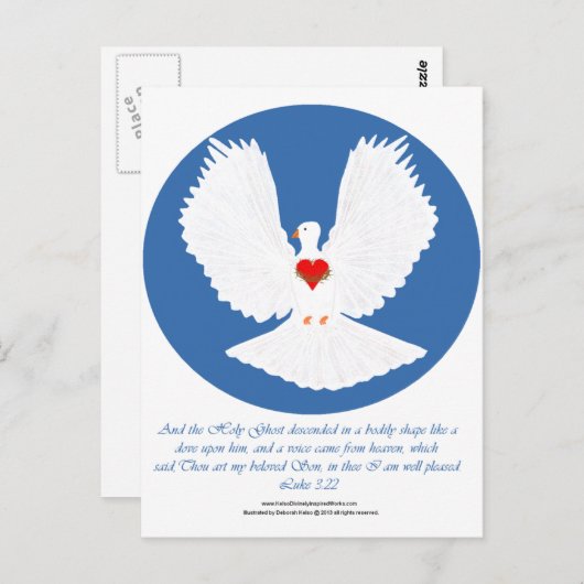 De Heilige Geest als een hond Briefkaart (Voorkant / Achterkant)