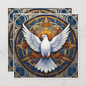 De Heilige Geest (duif) 1 Bedankkaart (Voorkant / Achterkant)