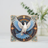 De Heilige Geest (duif) 2 Bedankkaart (Staand voorkant)