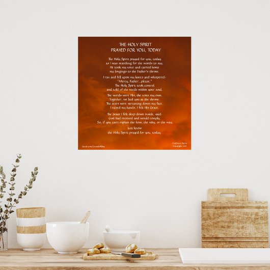 De Heilige Geest predikt voor jou, vandaag Poster (Keuken)