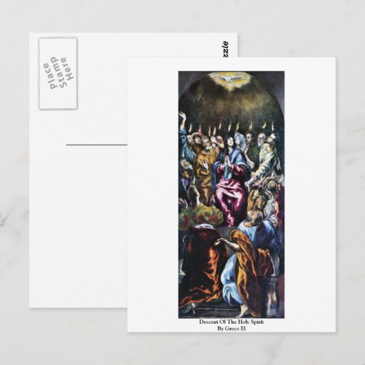 De heilige geest van Greco El Briefkaart (Voorkant / Achterkant)