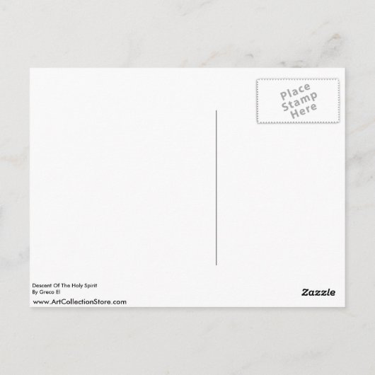 De heilige geest van Greco El Briefkaart (Achterkant)