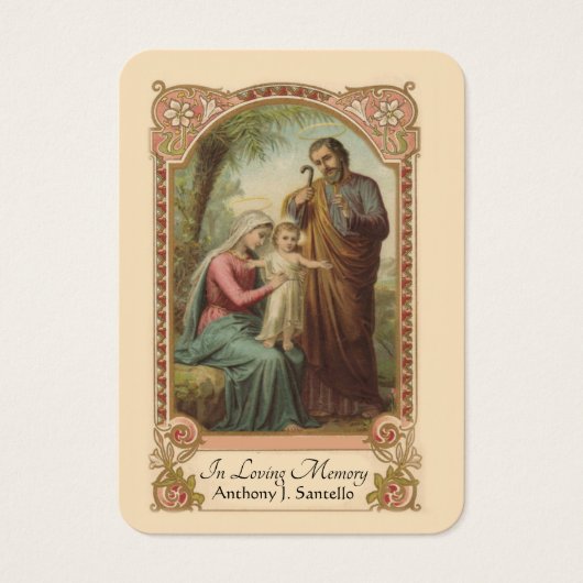 de Heilige Gezin van de Katholieke Heilige Gezin F Visitekaartje (Voorkant)