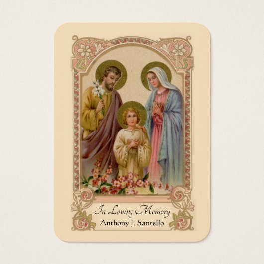 de Heilige Gezin van de Katholieke Heilige Gezin F Visitekaartje (Voorkant)