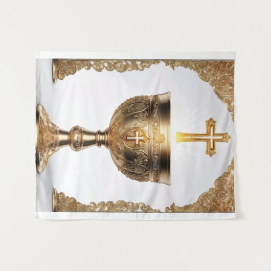 De Heilige Graal Katholiek Wandkleed (Voorkant (horizontaal))
