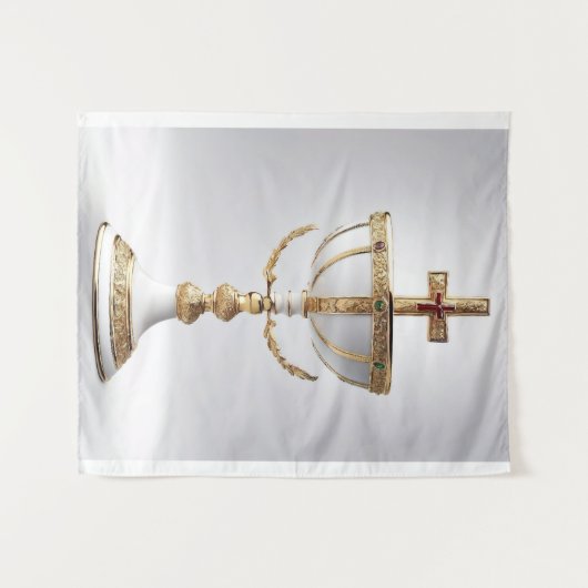 De Heilige Graal Katholiek Wandkleed (Voorkant (horizontaal))