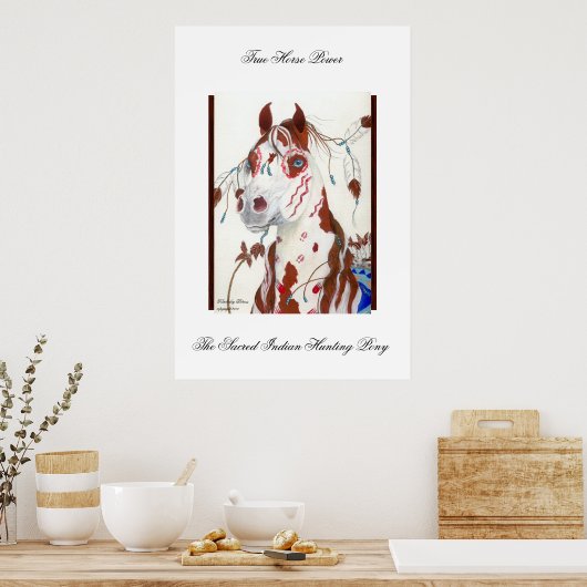 De heilige Indische jaaghals Pony Poster (Keuken)