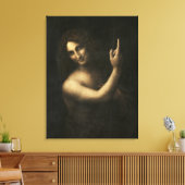 De heilige Johannes de Doper van Leonardo da Vinci Canvas Afdruk (Insitu (Woonkamer))