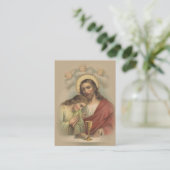 De Heilige Kaart herinnert de Eerste Heilige Commu Visitekaartje (Staand voorkant)