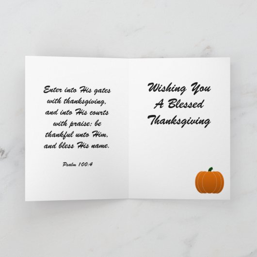 De heilige Kaart van de Thanksgiving - het 100:4 (Binnen)