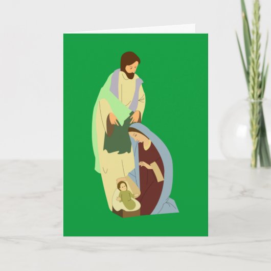 De heilige Kerstkaart van de Familie Feestdagen Kaart (Voorkant)