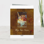 De heilige Kerstkaart van het Seizoen Feestdagen Kaart (Achterkant)