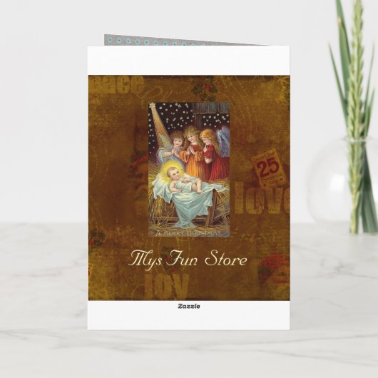 De heilige Kerstkaart van het Seizoen Feestdagen Kaart (Achterkant)