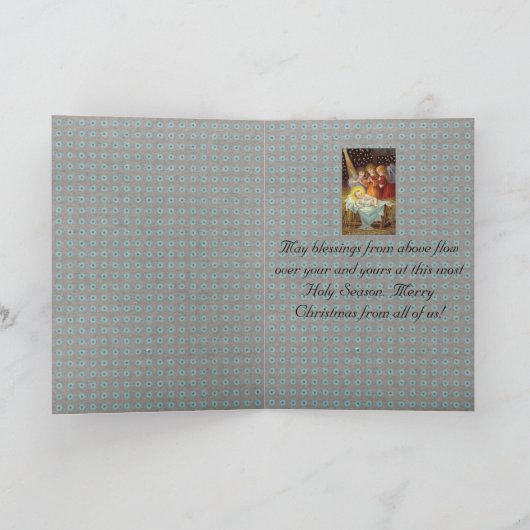 De heilige Kerstkaart van het Seizoen Feestdagen Kaart (Binnen)