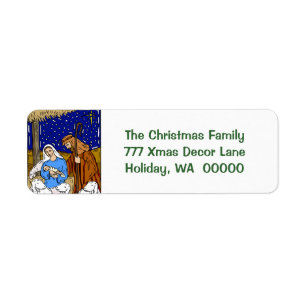 De heilige Kerstkaart wikkelt Stickers