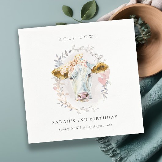 De Heilige Koe Boerderij Flora baart elke zondag Servet