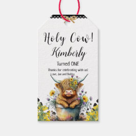 de Heilige Koe eerste geboorte Hoogland Koe, Cadeaulabel