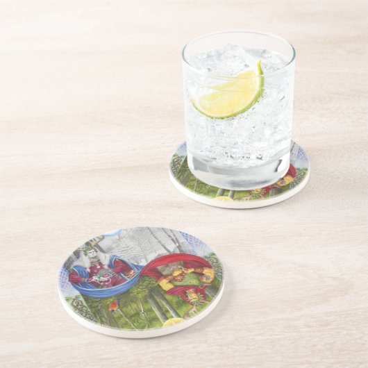 De Heilige Koning / Eikenkoning Zandsteen Onderzetter (Zijkant)