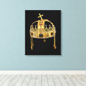 De Heilige Kroon van Hongarije, 11e tot 12e eeuw Canvas Afdruk (Insitu (Houten vloer))