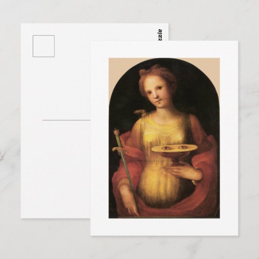 De heilige Lucia, Domenico Beccafumi, 1521 Briefkaart (Voorkant / Achterkant)