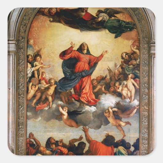 De Heilige Maagd, 1516-18 Vierkante Sticker (Voorkant)