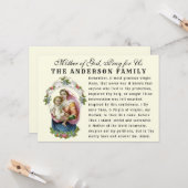 De Heilige Maagd Maria Baby Jezus Katholiek Gedenk Kaart (Voorkant / Achterkant in situ)