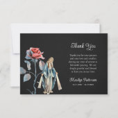 De Heilige Maagd Maria Eénpersoons Roos Bedankkaart (Voorkant)