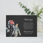 De Heilige Maagd Maria Eénpersoons Roos Bedankkaart (Staand voorkant)