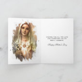 De Heilige Maagd Maria Katholieke Moederdag Kaart (Binnen)