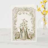 De Heilige Maagd Maria  Maria Kruis Kaart (Gele Bloem)