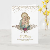 De Heilige Maagd Maria Religieuze Moederdag Kaart (Gele Bloem)