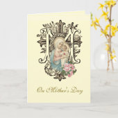 De Heilige Maagd Maria Religieuze Moederdag Kaart (Gele Bloem)