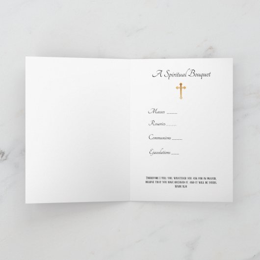 De Heilige Maagd Maria Spirituele Boeketgebeden Kaart (Binnen)