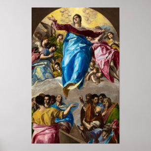 De Heilige Maagd van El Greco Poster