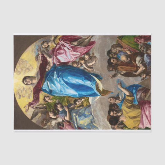 De Heilige Maagd van El Greco Tissuepapier (Voorkant)