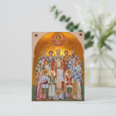 De heilige martelaren van de orthodoxe icoon Jasen Briefkaart (Staand voorkant)