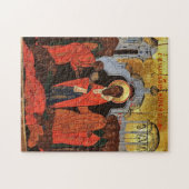 De heilige martelaren verbrand bij Nicomedia Icon Legpuzzel (Horizontaal)