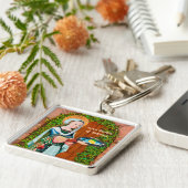 De heilige Martha van Bethanië in haar keuken (det Sleutelhanger (Zijkant)