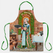 De heilige Martha van Bethanië in haar keuken Schort (Voorkant)