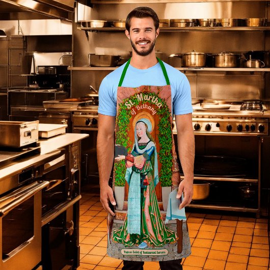 De heilige Martha van Bethanië in haar keuken Schort