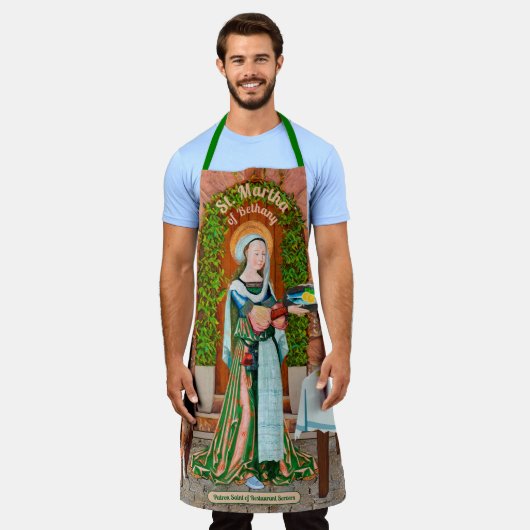 De heilige Martha van Bethanië in haar keuken Schort (Gedragen)