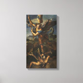 De heilige Michaël de Aartsengel verslaat Satan Canvas Afdruk (Voorkant)