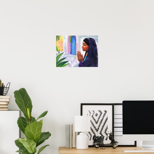 De heilige Monica, een moeder die bidt Poster (Thuiskantoor)