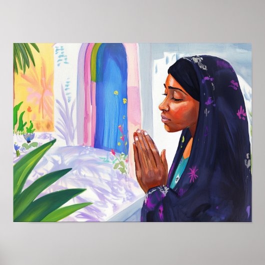 De heilige Monica, een moeder die bidt Poster (Voorkant)