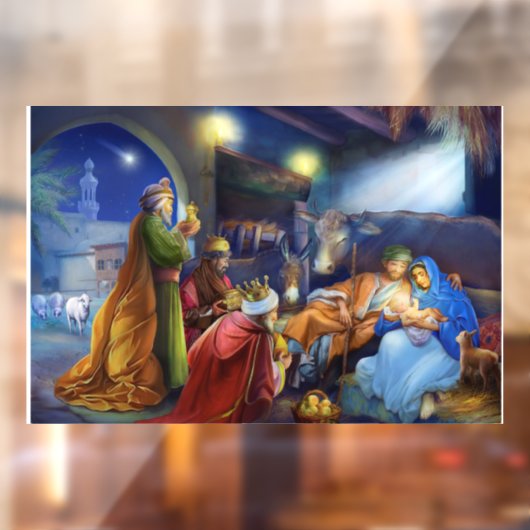 De heilige nacht raamsticker (Vel 2)