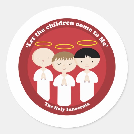 De Heilige Onschuldigen Ronde Sticker (Voorkant)