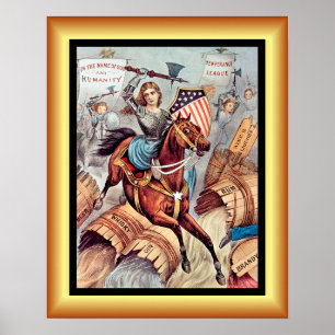 De Heilige Oorlog van de Vrouw ~ Temperance League Poster